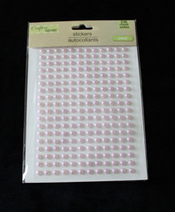 PINK Gemstone Jewel Glitter Facet Cut Sticker Embellishments Assortment Lot of 9