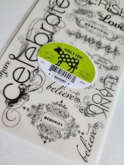 Wholly Cow Basic Gray Rub-Ons Transfers – Words Love Family + RETIRED # 27