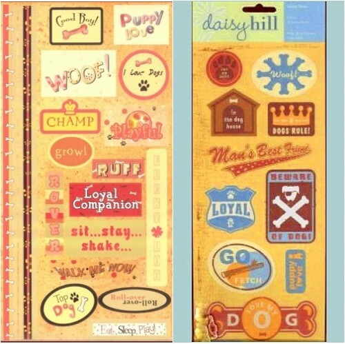 2 SETS DOG SUE ZIPKIN DAISY HILL MAN’s BEST FRIEND STICKER SHEET Self-adhesive