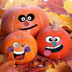 36 Pack Halloween Pumpkin Decorating Stickers Mini Make 36 Small Pumpkin Face St