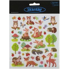 Scrapbooking Crafts Stickers Forest Animals Fox Owl Deer Bunnies Squirrel Trees