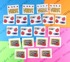 School Bears Bees Flowers Lady Bugs Stickers Lot