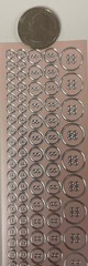 SILVER/PINK BUTTON Stickers(2”x9”) Stampendous•Pink•Little Girl•Pastel •Metallic