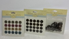 Lot of 8 K&Company & Others ~Metal Accents (Snaps, Hearts, Frames, Tags, Etc.)