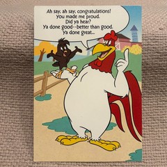 Vintage Looney Tunes Foghorn Leghorn Congratulations Greeting Card NO ENVELOPE
