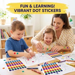 Dot Stickers – 1400 PCS Colored Circle Stickers for Kids | Back to School Suppli