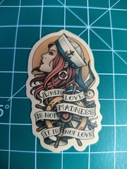 3 Retro Sailor Tattoo 2″ Stickers Navigation Ship Women Anchor Motorcycle Biker