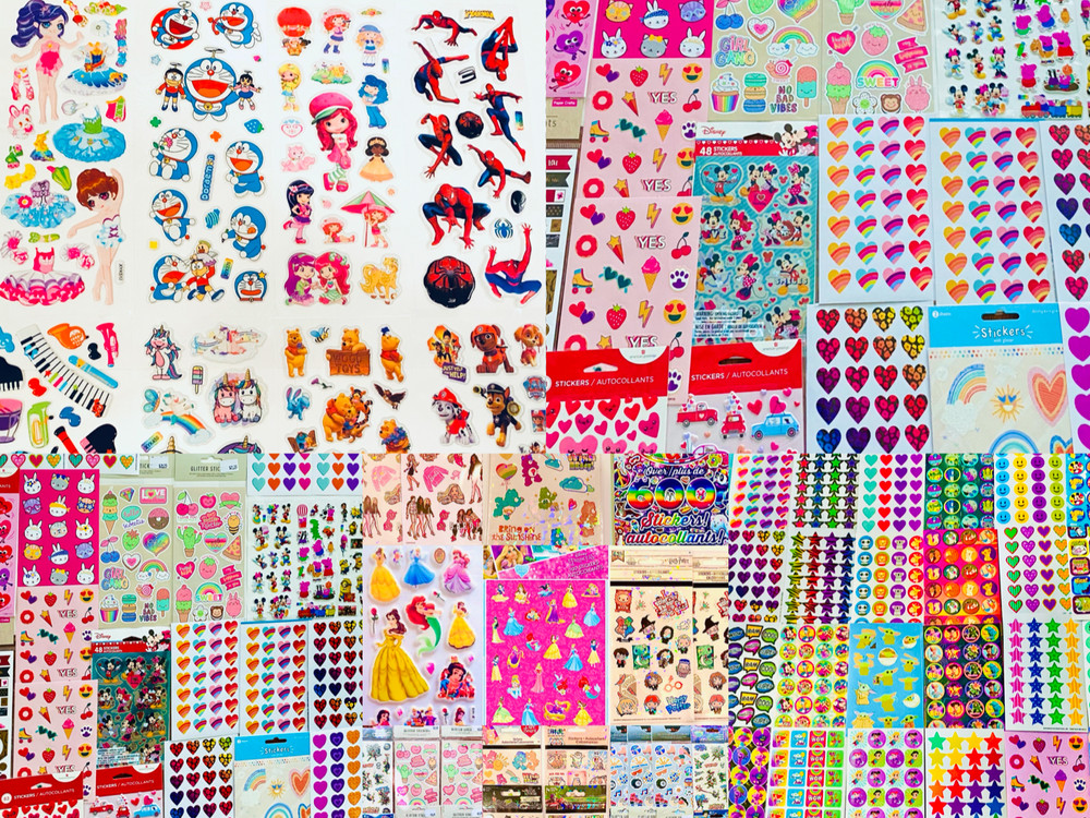 979+ STICKERS Happy Faces Hearts Stars Rainbows Unicorns Fashion Girl Power