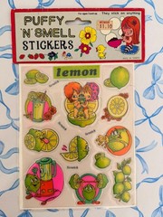 SEALED Mega Set Of 12 Vintage Puffy-n-Smell Stickers 1980 Packs! RARE Collection