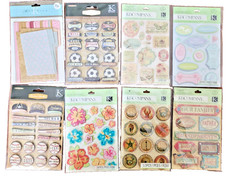 Vintage K & Company Scrapbook Stickers Embellishments Album Paper Pads -23 pks