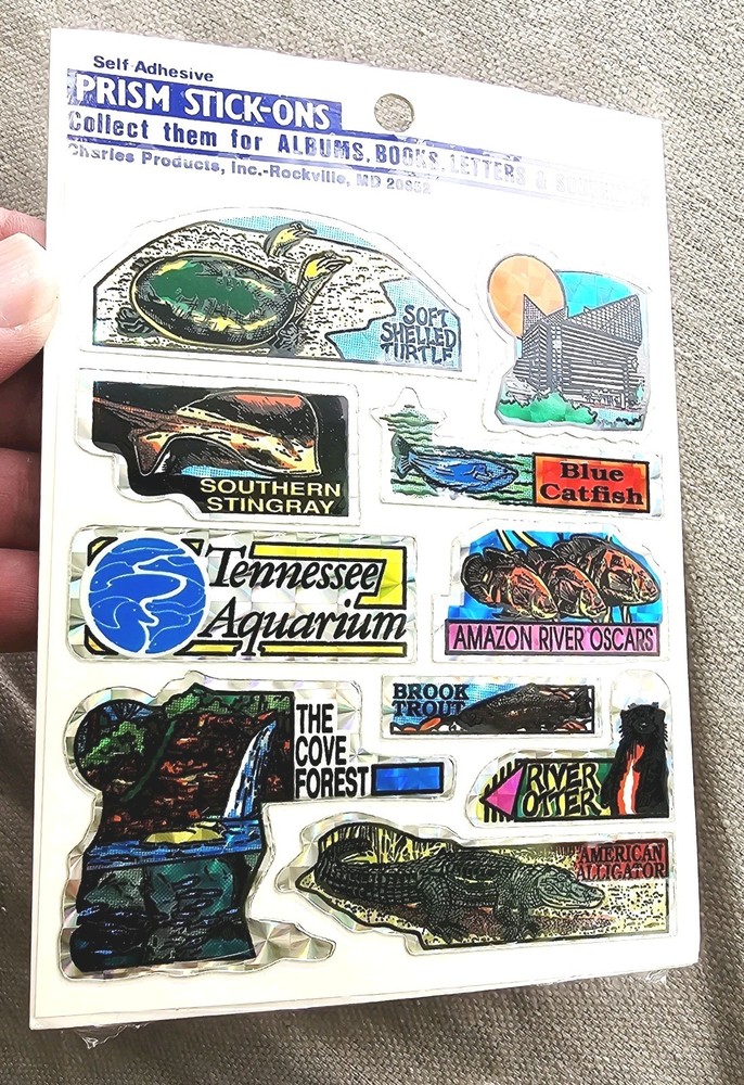 Vintage Prism Stick Ons Stickers Tennessee Aquarium Charles Products
