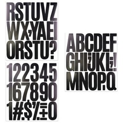8 Sheets Letter Number Stickers, 3 Inch Vinyl Alphabet Stickers, 174 Pieces S…