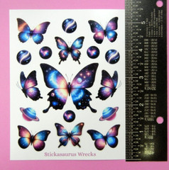 Galaxy Butterflies Sticker Sheet