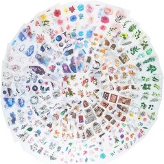 48 Sheets Watercolor Fantasy Scrapbook Washi Paper Stickers Set for Junk Journal