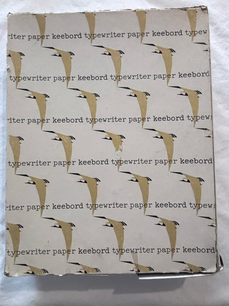 VINTAGE Paper 20 Sheets Cream Perminized Plover Bond Stationary Type 8-1/2”By11”