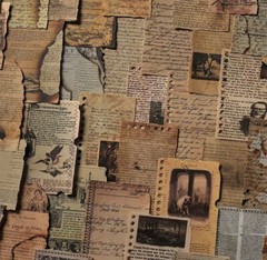 15pcs Vintage Note Book Deco Scrapbook Embellishments Decoupage Crafting Art.