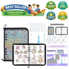 Sticker Storage Organizer,Sticker Organizer Binder Reusable Sticker Book Coll…
