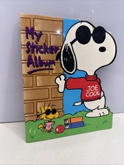 Vintage Sandylion Sticker Album Snoopy Joe Cool Peanuts 20 Pages