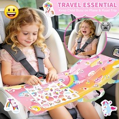 3 Reusable Jelly Sticker Books for Toddlers 3-6, Travel Activity Girls Toys