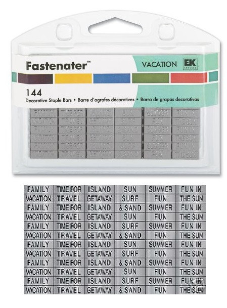 FASTENATER 144 Decorative Staple Bars VACATION