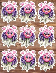 Love Bug Vinyl Die Cut Stickers Set Scrapbooking Laptop Water Bottle
