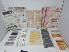 Lot Of 55 Mixed Brands Scrapbooking Supplies, Stickers, Sentiments, Etc.