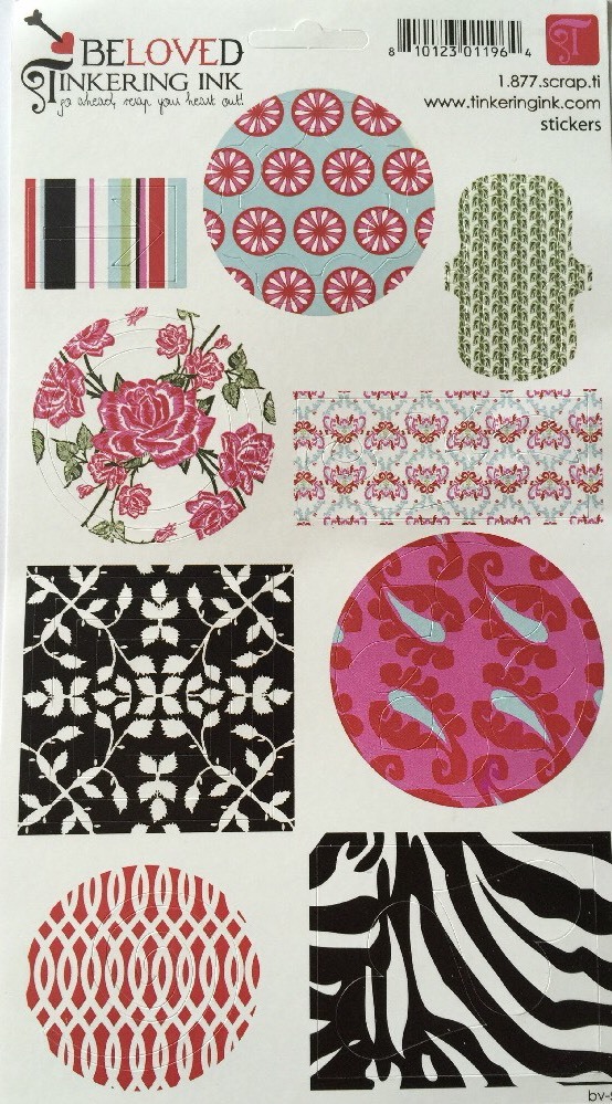 BELOVED Cardstock Sticker Approx.5″x 9″Tinkering Ink•Floral•Animal Print•Heart•