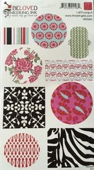 BELOVED Cardstock Sticker Approx.5″x 9″Tinkering Ink•Floral•Animal Print•Heart•