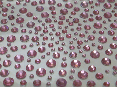 CraftbuddyUS 325pieces Pink Self Adhesive Rhinestone Gems Craft, 2mm to 5mm Gems