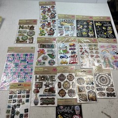 Lot Of 17 Sheets Of Crafters Square Stickers For Scrapbooking. Unused