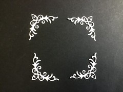 Page Corners Photo Corners Fancy Flourish Filagree Corner Die Cuts 12 pcs 1-3/8”
