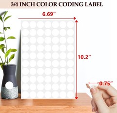 Colorful 3/4 Inch Coding Circle Stickers – 1050 Pack for Easy Organization