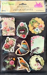 Crafters Square, 3D Motion Stickers, Scrapbook, Crafts, Junk Journal, Birds, Flo