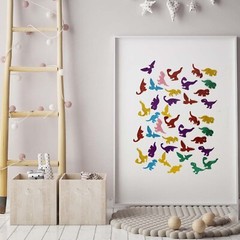 160 Pieces Glitter Dinosaur Foam Stickers Self Adhesive Foam Stickers for Cra…