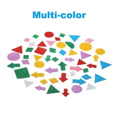 Foam Stickers 4Pack 120Pc EVA Adhesive Glitters Foam Shape Sticker Geometric