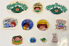 Vintage 1983 Cabbage Patch Kids Puffy Sticker Lot of 11 OAA, Inc.