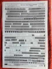 Letraset 3 INSTANT LETTERING Transfer Letters 36pt Italia Medium NICE 2