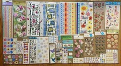 Large Lot Of Flower Stickers, Brads, Etc Jolee’s Boutique, K & Co, Recollections