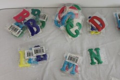Lot Over 250 Puffy Letters Numbers Figures Shiny Fabric Scrapbook Teachers Craft