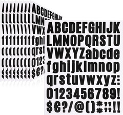 10 Sheets Letter Number Stickers, 1 Inch Vinyl Self-Adhesive Alphabet Sticker…