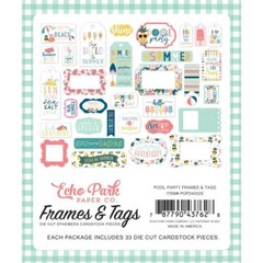 Crafts EP Die Cuts Pool Party Frames Tags Summer Fun Beach Umbrella Ice Cream
