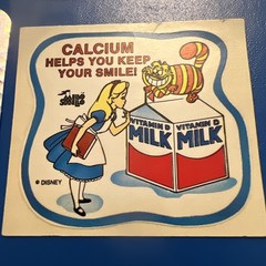 Vintage 80s Stickers Alice In Wonderland Rare Lot Of 2