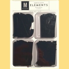 AMERICAN CRAFTS ELEMENTS METALGRAMS ALPHABET UPPER 26 pcs BLACK WHITE or COLORED