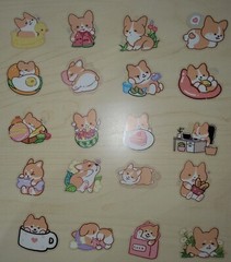 50 Cute Corgi Shiba Cartoon Dog Puppy Kawaii Stickers