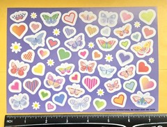 Butterflies/ Heart Love Sticker Sheet