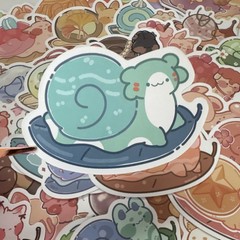 10 PIECES MYSTERY Sticker Lot Animal Snail Cartoon Colorful Food Dessert