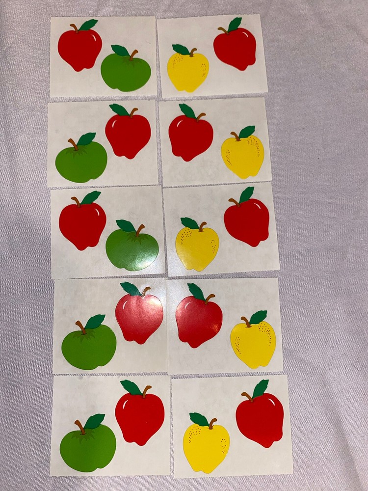 Mrs Grossman Apples Red Green Vintage 1994 Retired Stickers Rare 10 Mods