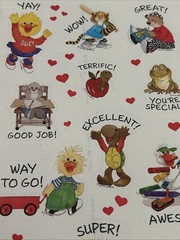 Vintage 80s 90s Stickers LOT Hallmark Suzy Zoo visits Current cartoon characters