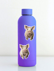 Pig Die Cut Vinyl Stickers Set Scrapbooking Laptop Waterbottle