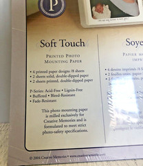 Creative Memories Papers Neutral Short Cuts ,Soft Touch Pastels,Cheerful Titles
